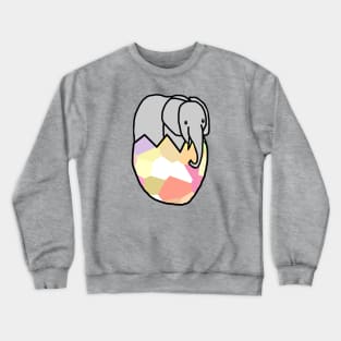 Baby Elephant Hatching from Easter Egg Crewneck Sweatshirt